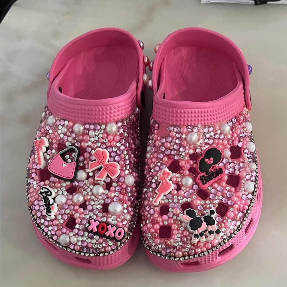 Barbie Pink Embellished Croc